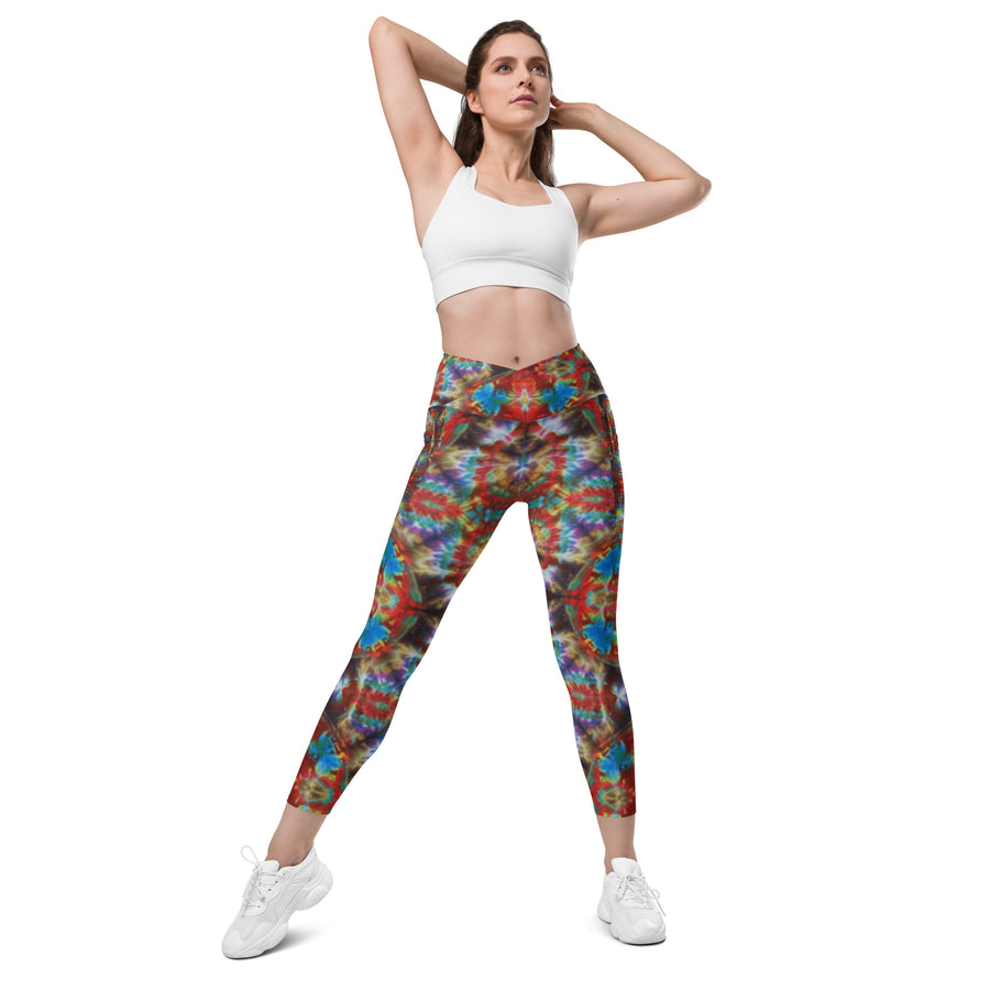 Crossover Leggings With Pockets - hugo dyes shop